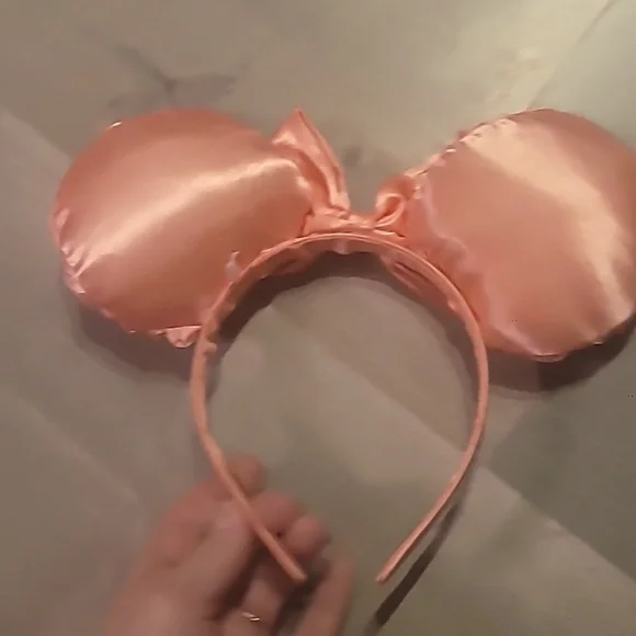 Disney Minnie Mouse Pink Floral Rose Ears Women Or Kids 💕💗☺️ - Picture 4 of 6